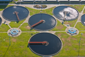 Water tanks of a sewage